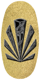 DASOV 602 BK SH GD Black Sunburst Shimmer Gold Background